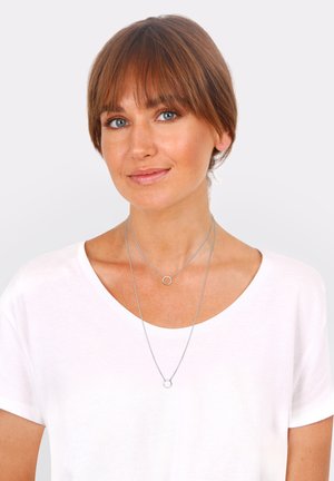 LAYER LOOK CIRCLE BASIC - Necklace - silber