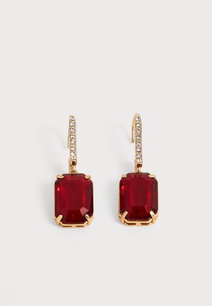 Lauren Ralph Lauren, BOX STONE DROP - Boucles d'oreilles - gold-coloured/red