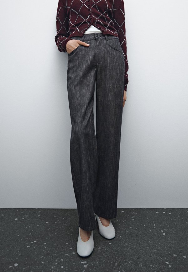 STRAIGHT FLECKED - Trousers