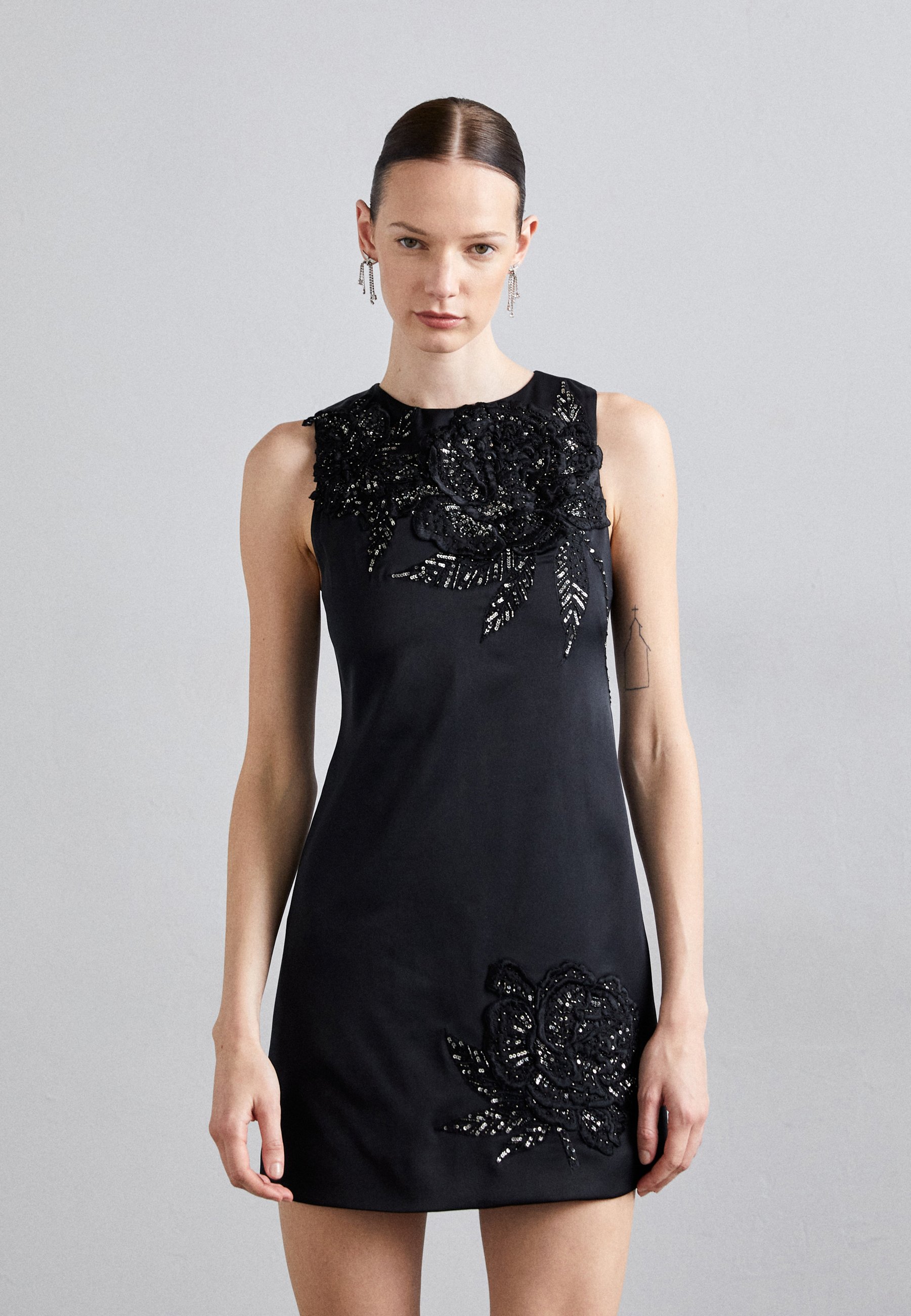 aline black dress Silk Dress in Black – silk&jam