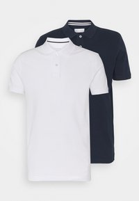 Não selecionado, dark blue/white