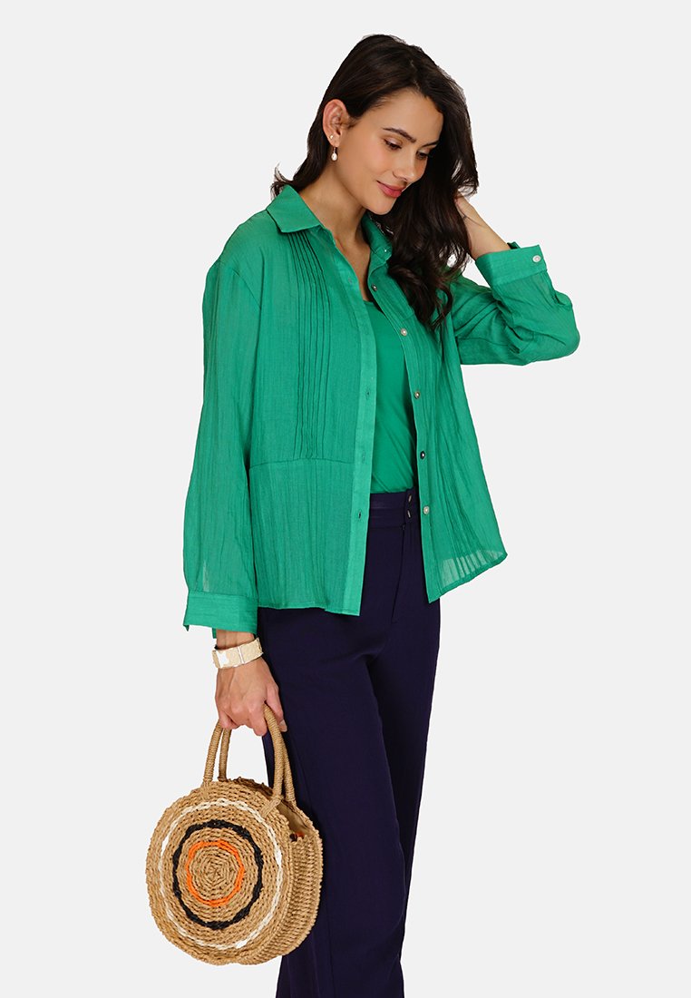 Le Jardin Du Lin Overhemdblouse groen Le Jardin Du Lin Overhemdblouse groen