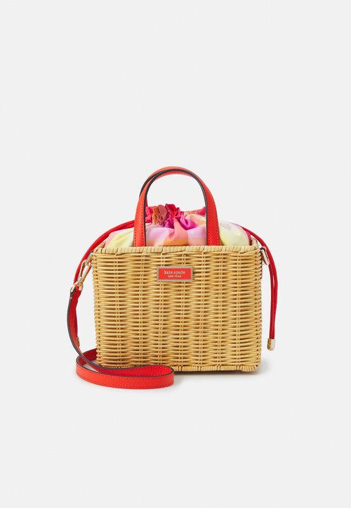 carlyle raffia tweed medium shoulder bag
