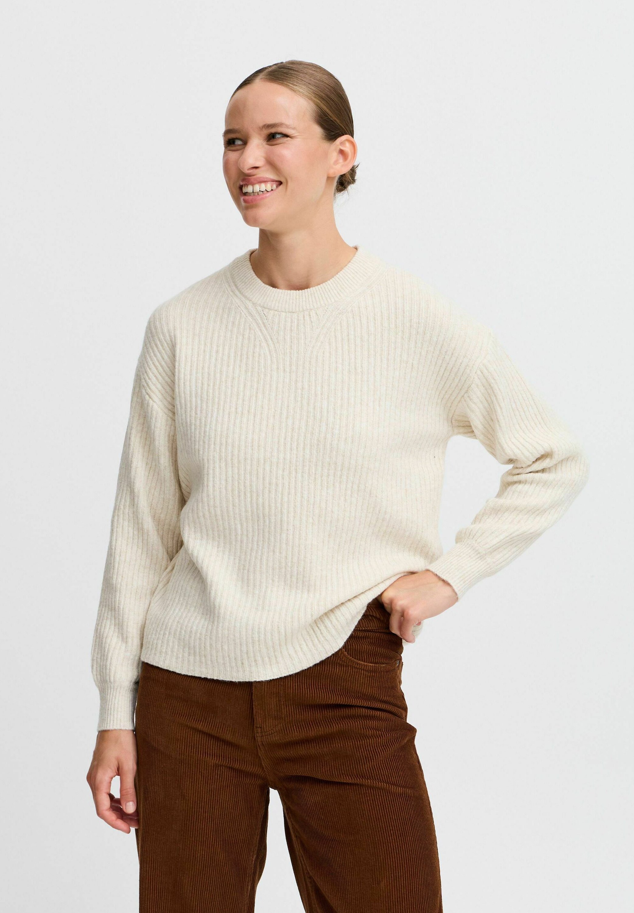 売れ筋商品|||ビーヤング ニット&セーター レディース アウター BYOMEA - Jumper - birch melange b.young by Zalando BYOnema - Jumper - birch melange/beige