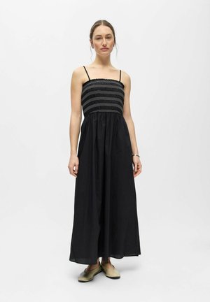 Object OBJELLY HOPE S/L RE SMOCK MIDI DRESS 144 - Robe longue - black