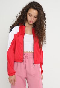 Urban Classics - LADIES 3 TONE TRACK JACKET - Bomberjakke - firered/navy/white Miniaturebillede 1