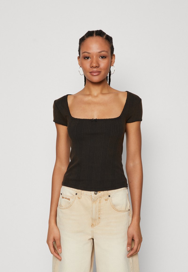 BDG Olivia Picot Square Neck Top