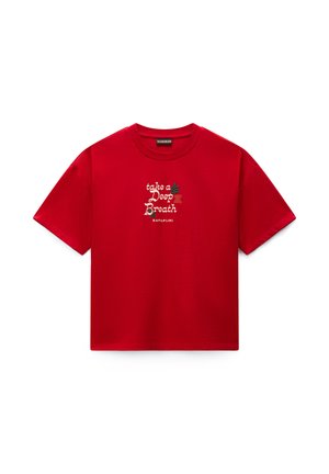 Napapijri, S-ARAL SS W. - Camiseta estampada - haute red r f