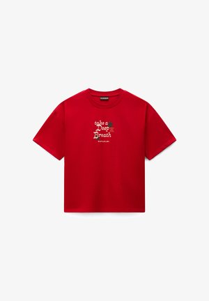 Napapijri, S-ARAL SS W. - Camiseta estampada - haute red r f