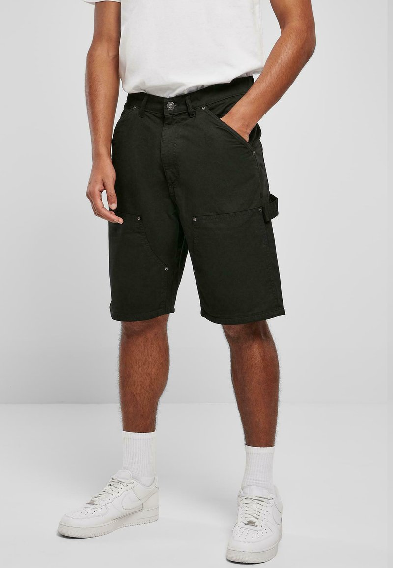 Urban Classics DOUBLE KNEE CARPENTER - Šortky - black