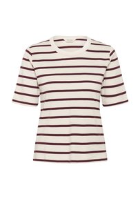 RATANA - Print T-shirt - tawny port stripe