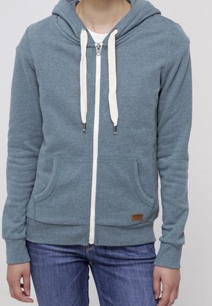 Felpa con zip - dark green