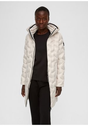 MIT KAPUZE IM KRAGEN - Wintermantel - wollweiß