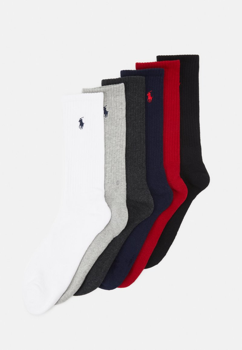 Polo Ralph Lauren COTTONBLEND CREW SOCK 6PACK Strumpor black/red
