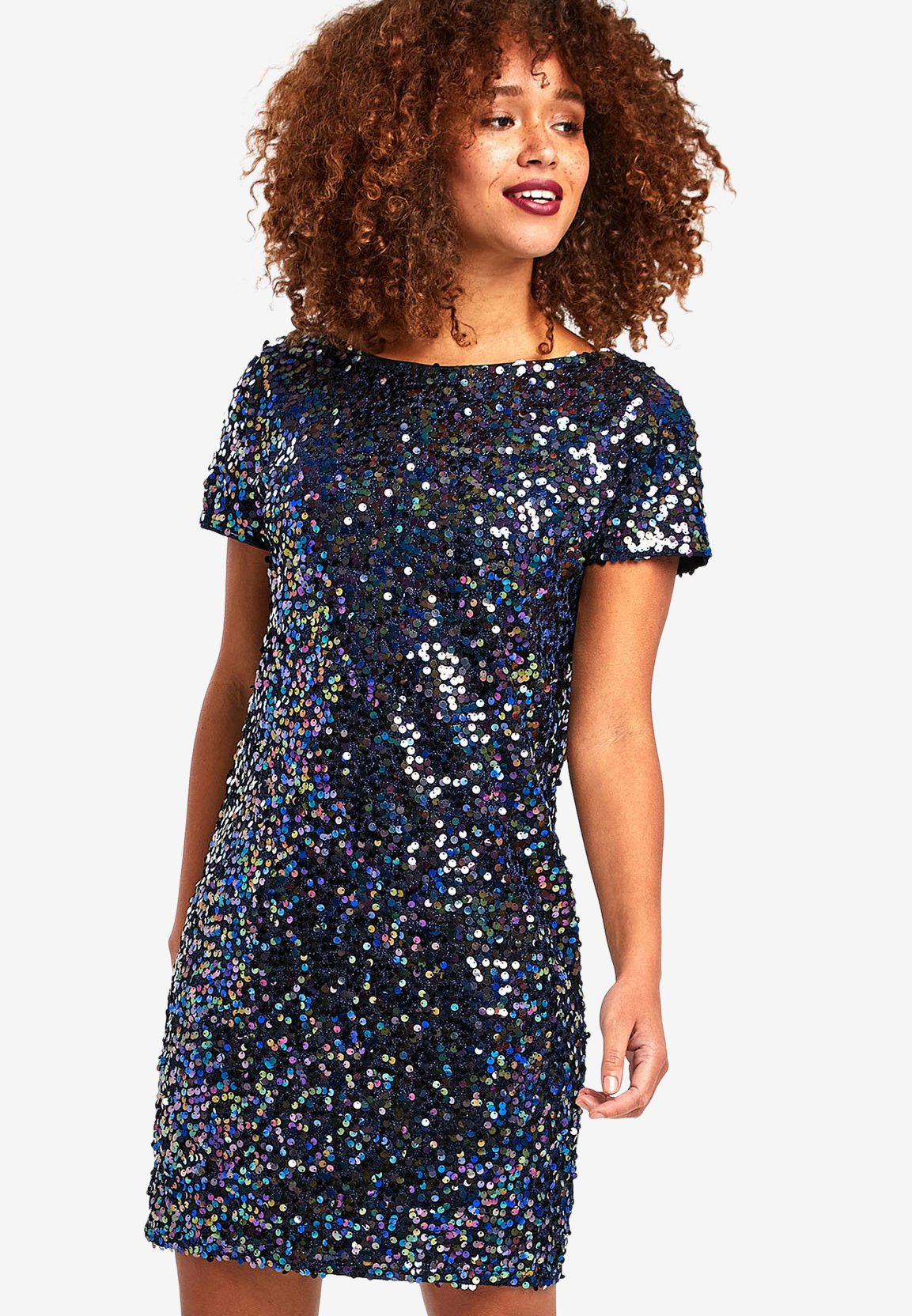 robe sequin bleu