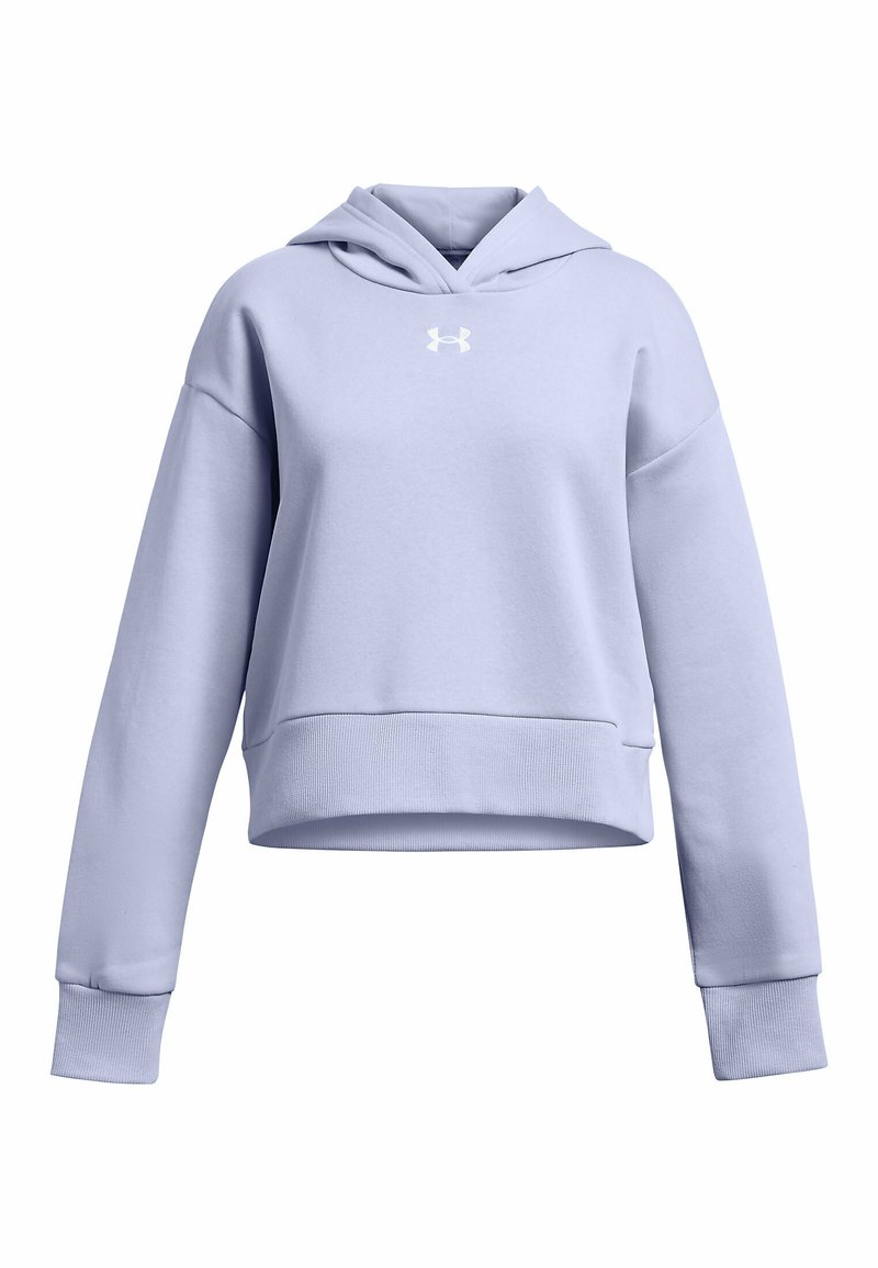 Under Armour RIVAL  CROP - Mikina s kapucňou - purple
