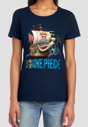 NETFLIX, ONE PIECE GOING MERRY DOODLES - Print T-shirt - dark blue