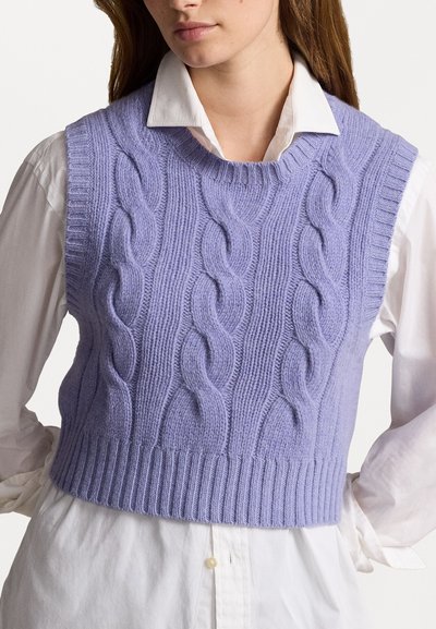 Polo Ralph Lauren CROPPED CABLE WOOL-CASHMERE JUMPER - Pullover - taylor purple
