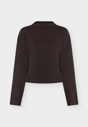 ONLY, ONLESTRID L/S TIE TOP JRS - T-shirt à manches longues - coffee bean