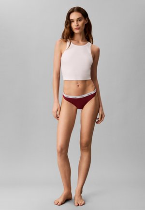 Calvin Klein Underwear, 3 PACK LOW RISE THONGS - ICON LOGO - String - established red/classic white/seein