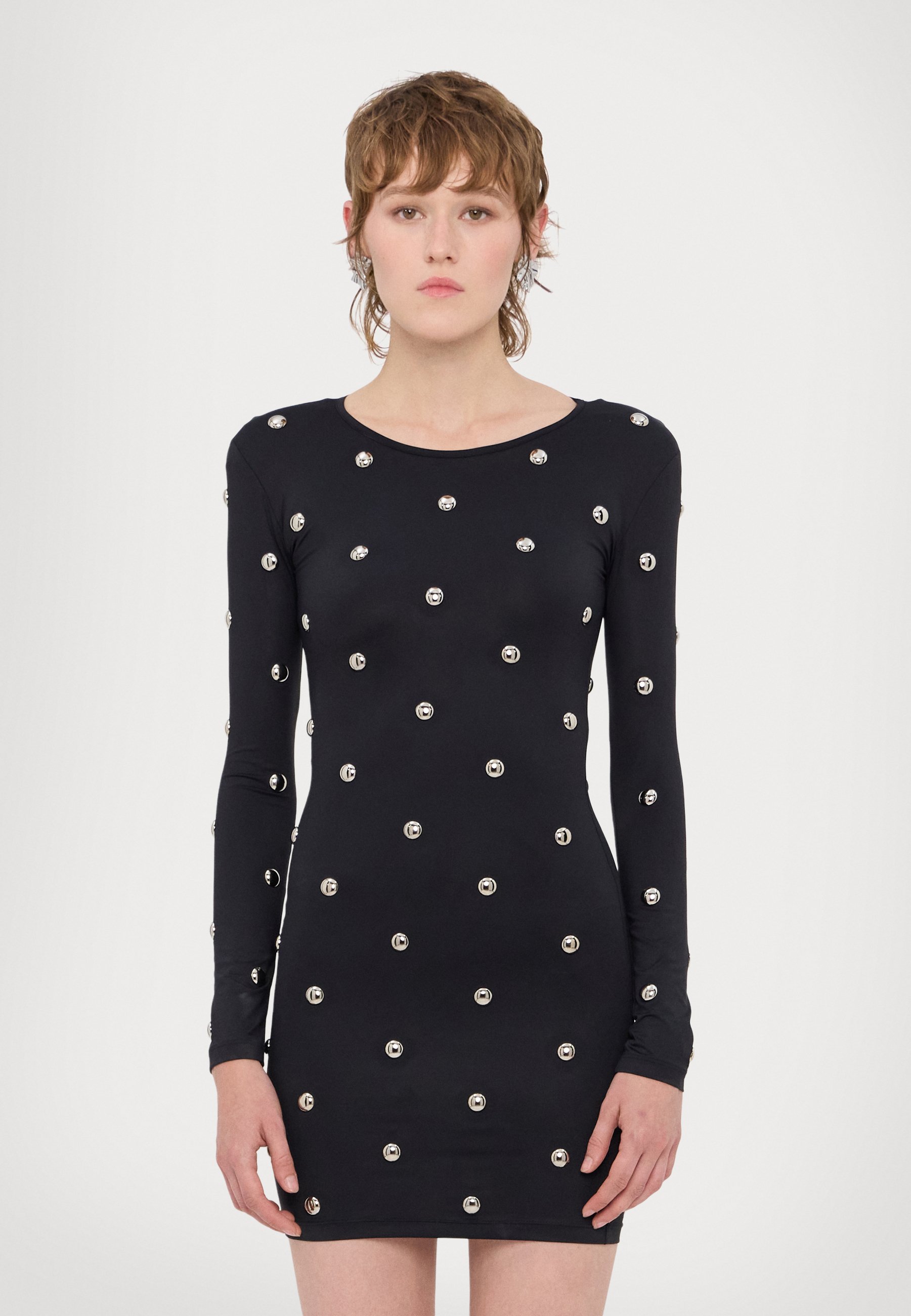 Fiorucci METAL BUBBLE STUDDED PADDED - Cocktail dress / Party dress - black  - Zalando.ie