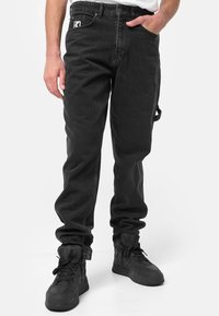 Karl Kani RETRO TAPERED WORKWEAR - Laisvo kirpimo džinsai - vintage black