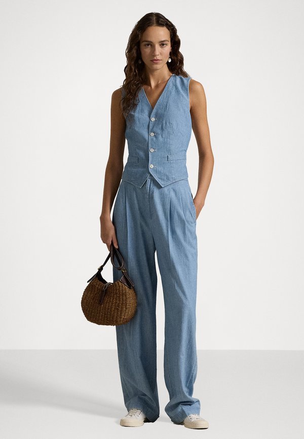 COTTON CHAMBRAY VEST - Waistcoat - chambray3