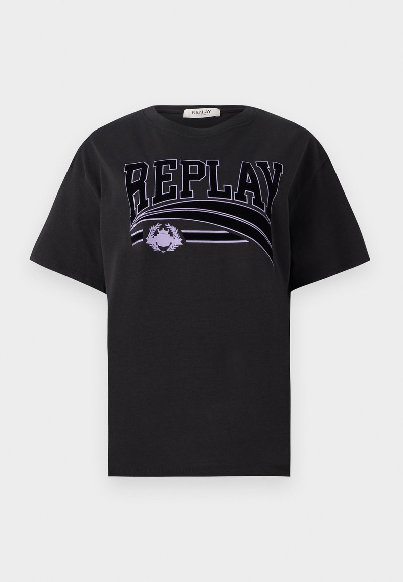 Replay T-shirt print zwart Replay T-shirt print zwart