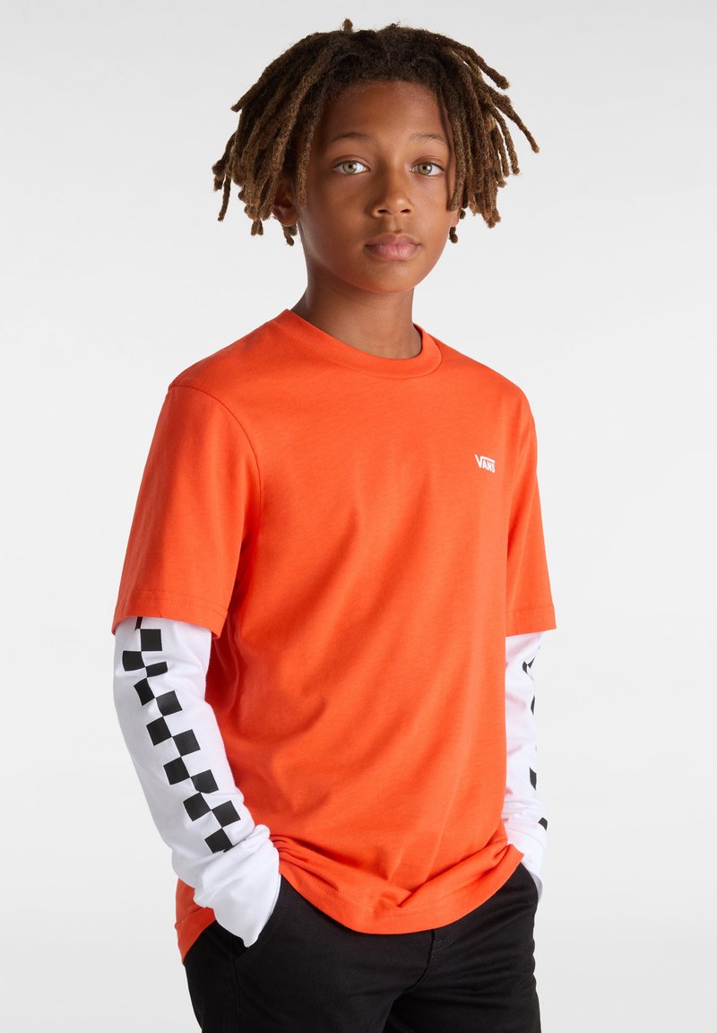 Vans LONG CHECK TWOFER - Langarmshirt - fiesta