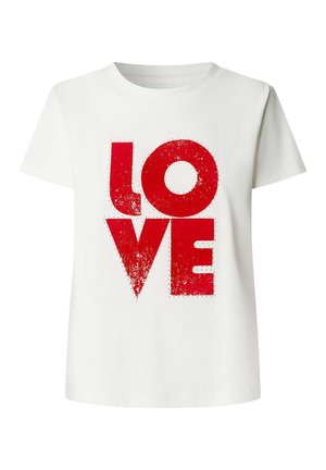 Pepe Jeans, PEPE JEANS PRINT T-SHIRT BEATRISA - Camiseta estampada - mousse white
