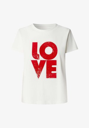 Pepe Jeans, PEPE JEANS PRINT T-SHIRT BEATRISA - Camiseta estampada - mousse white