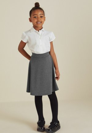 JERSEY STRETCH PULL-ON SCHOOL SKATER SKIRT - A-snit nederdel - grey