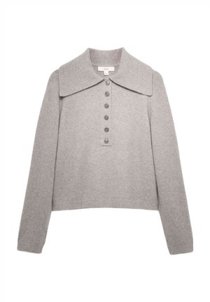 Marks & Spencer, COLLARED - Maglietta a manica lunga - mid grey marl