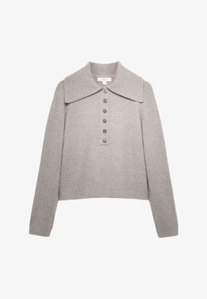 Marks & Spencer, COLLARED - Maglietta a manica lunga - mid grey marl