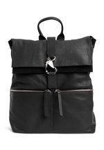 Next LEATHER TWIST HARDWEAR RUCKSACK - Rucksack - black - Zalando