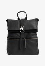 Next LEATHER TWIST HARDWEAR RUCKSACK - Rucksack - black - Zalando