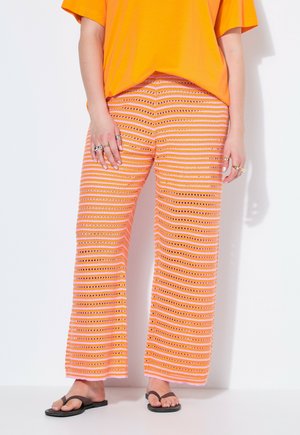 Studio Untold HOSE, WIDE LEGS, RINGEL UND STRUKTUR, ELASTIKBUND - Bukser - light pink