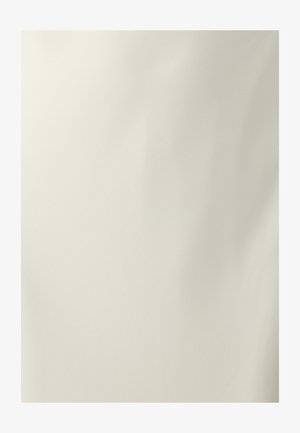 Gluda, krēmkrāsas auduma ar smalku spīdumu. Tekstūra ir viendabīga, ar vienkāršu, minimālistisku dizainu, bez redzamām rakstu vai akcentu iezīmēm.