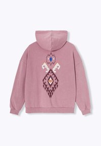 Promod BRODÉ À CAPUCHE - Sweat zippé - rose