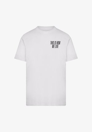 Mister Tee, THIS IS HOW WE LIVE - T-shirt print - white