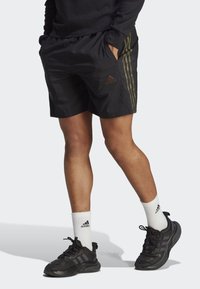 adidas Sportswear - AEROREADY ESSENTIALS CHELSEA 3-STRIPES - Sports shorts - black   olive strata Thumbnail Image 1