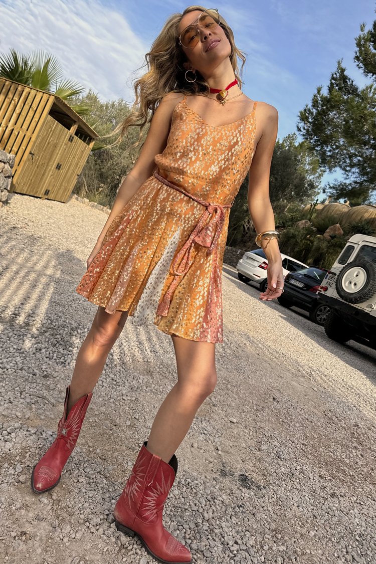 Never Fully Dressed DESERT SUNRISE RIRI MINI DRESS - Day dress - orange -  Zalando.ie