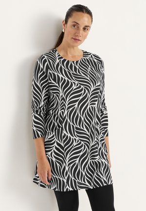 WITH POCKETS - Långärmad tröja - black/white patterned