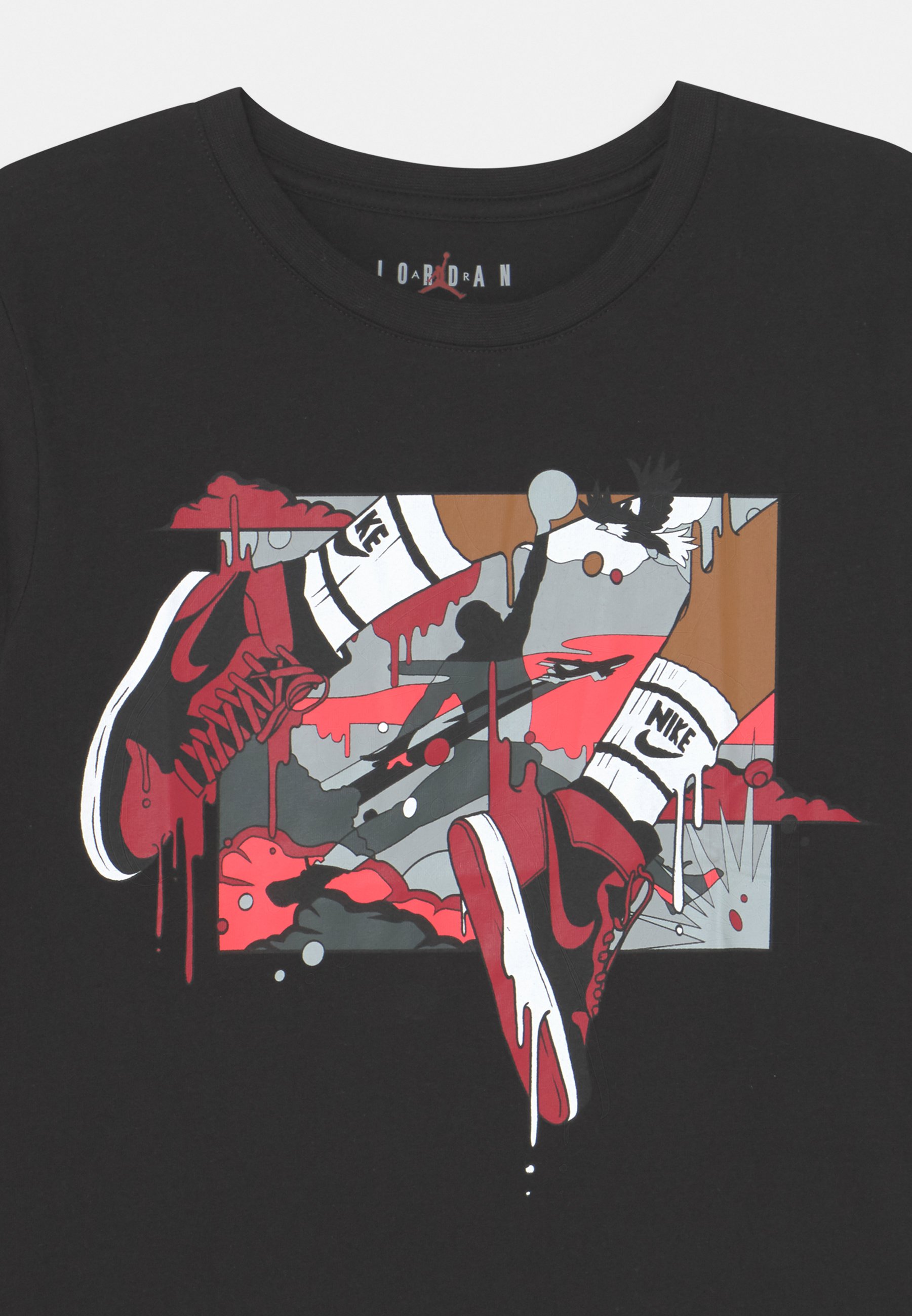 Jordan DNA JUMPMAN - Camiseta estampada - black/gym red/negro - Zalando.es
