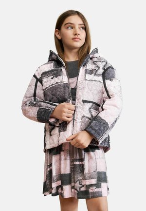 Desigual, COLLAGE HOODED JACKET - Zimná bunda - gray
