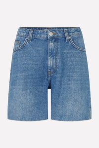 BILOBA - Short en jean - worn dark blue