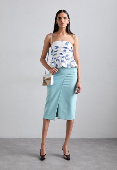 Olympia Le-Tan BOOK THE LOUVRE FROM THE PONT NEUF STRAPPED - Pochette - mer bio