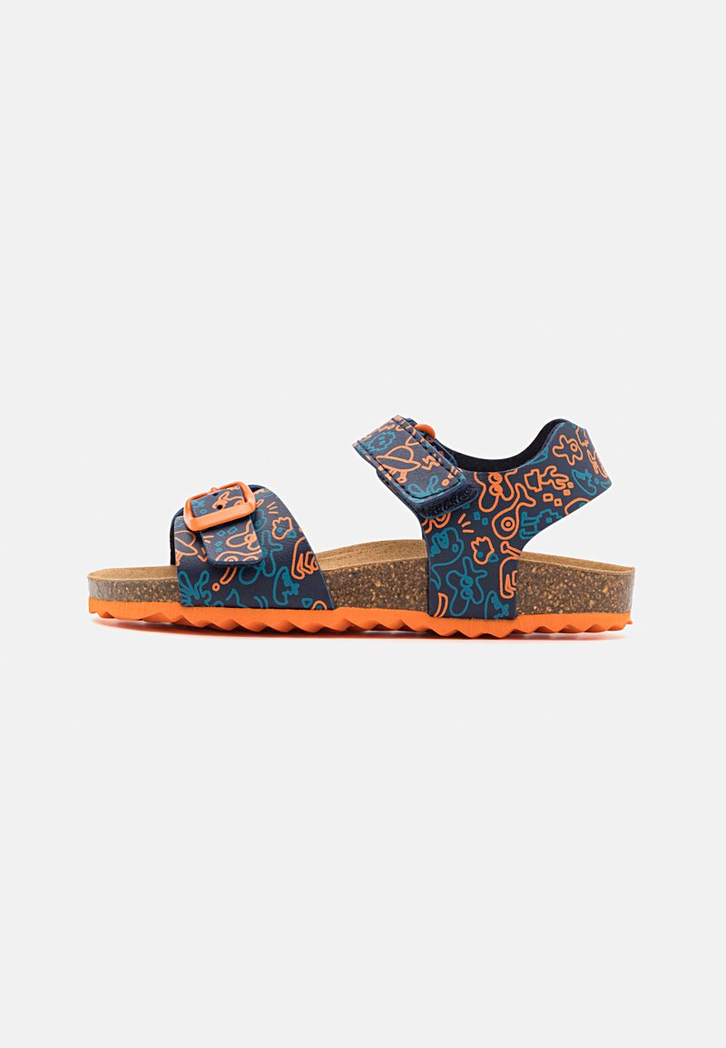 Geox - GHITA BOY - Sandals - navy/orange, Enlarge