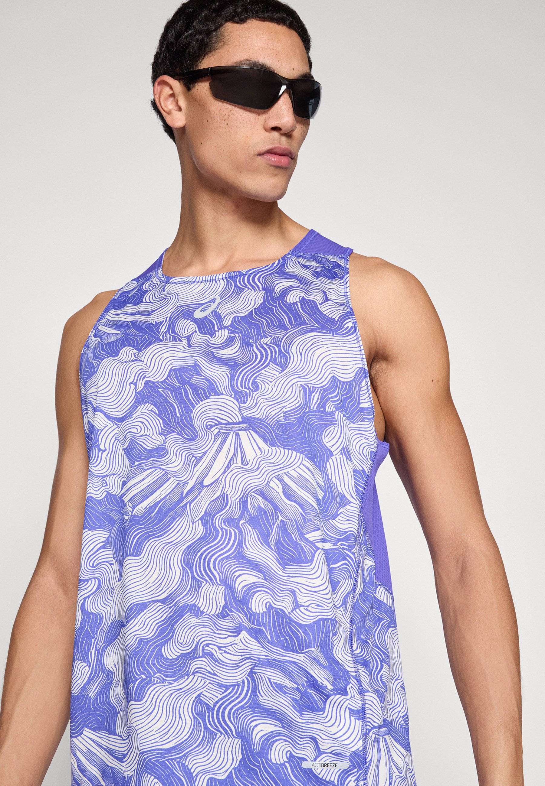 ASICS FUJITRAIL SINGLET - Top - blue - Zalando.co.uk