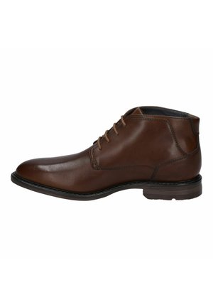 Lace-up ankle boots - cognac